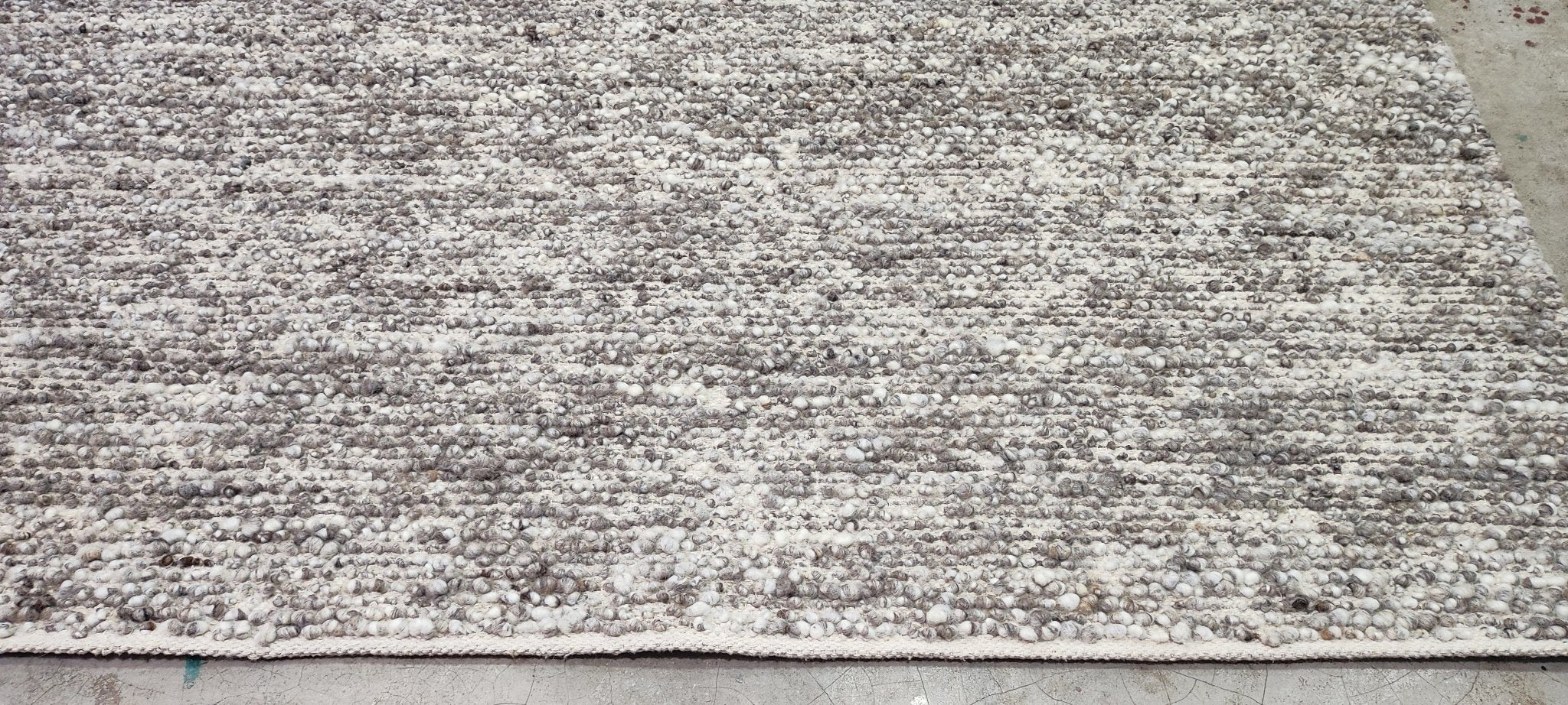 Friedrich Schiller Handwoven Wool Durrie Natural Grey Sheared 6.6x9.9 | Banana Manor Rug Company