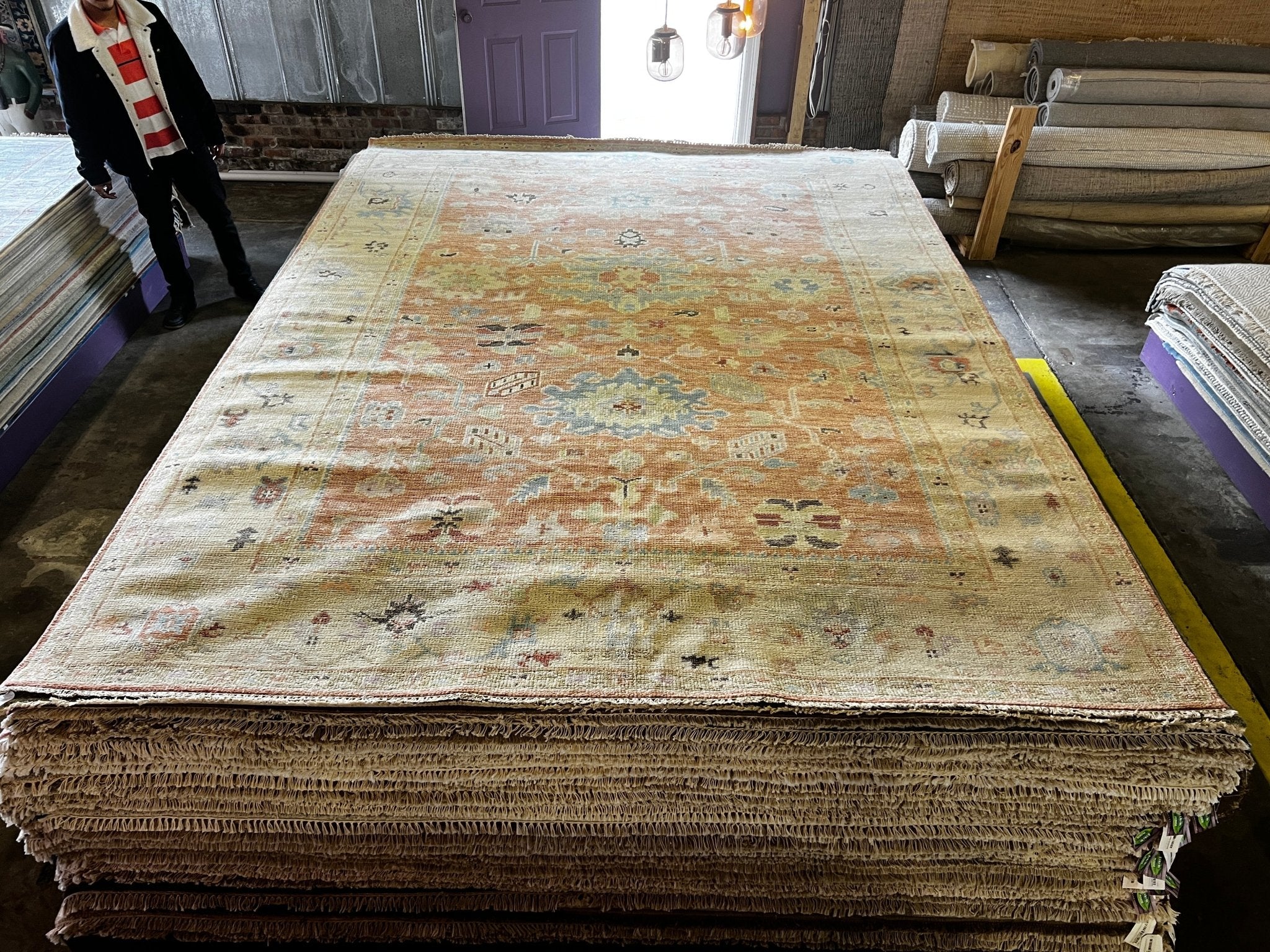 Gaia 9x12 Rust & Ivory Oushak | Banana Manor Rug Factory Outlet