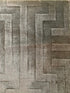 Gandhi Gray Geometric Loom Knotted High-Low Viscose Rug | Banana Manor Rug Company