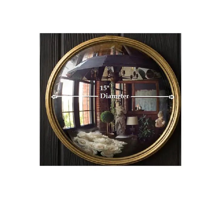 Garrett Morris Gold Leaf 15" Convex Mirror | Banana Manor Rug Company