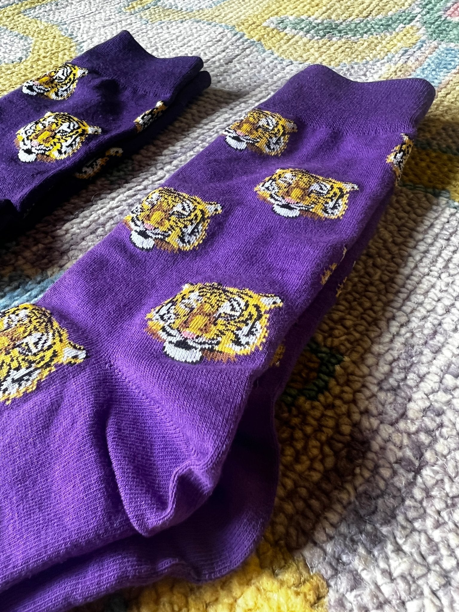 Geaux Tigers Socks | Banana Manor Rug Company