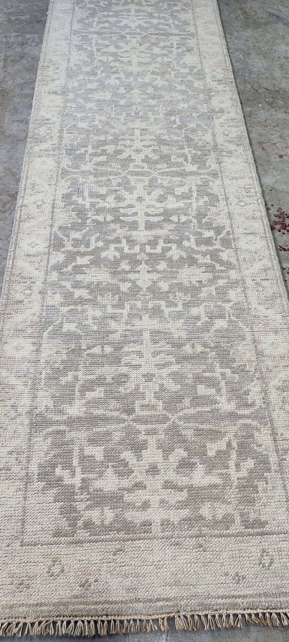 Georgia 2.6x15.6 Hand Knotted Grey & Silver Turkish Oushak | Banana Manor Rug Factory Outlet