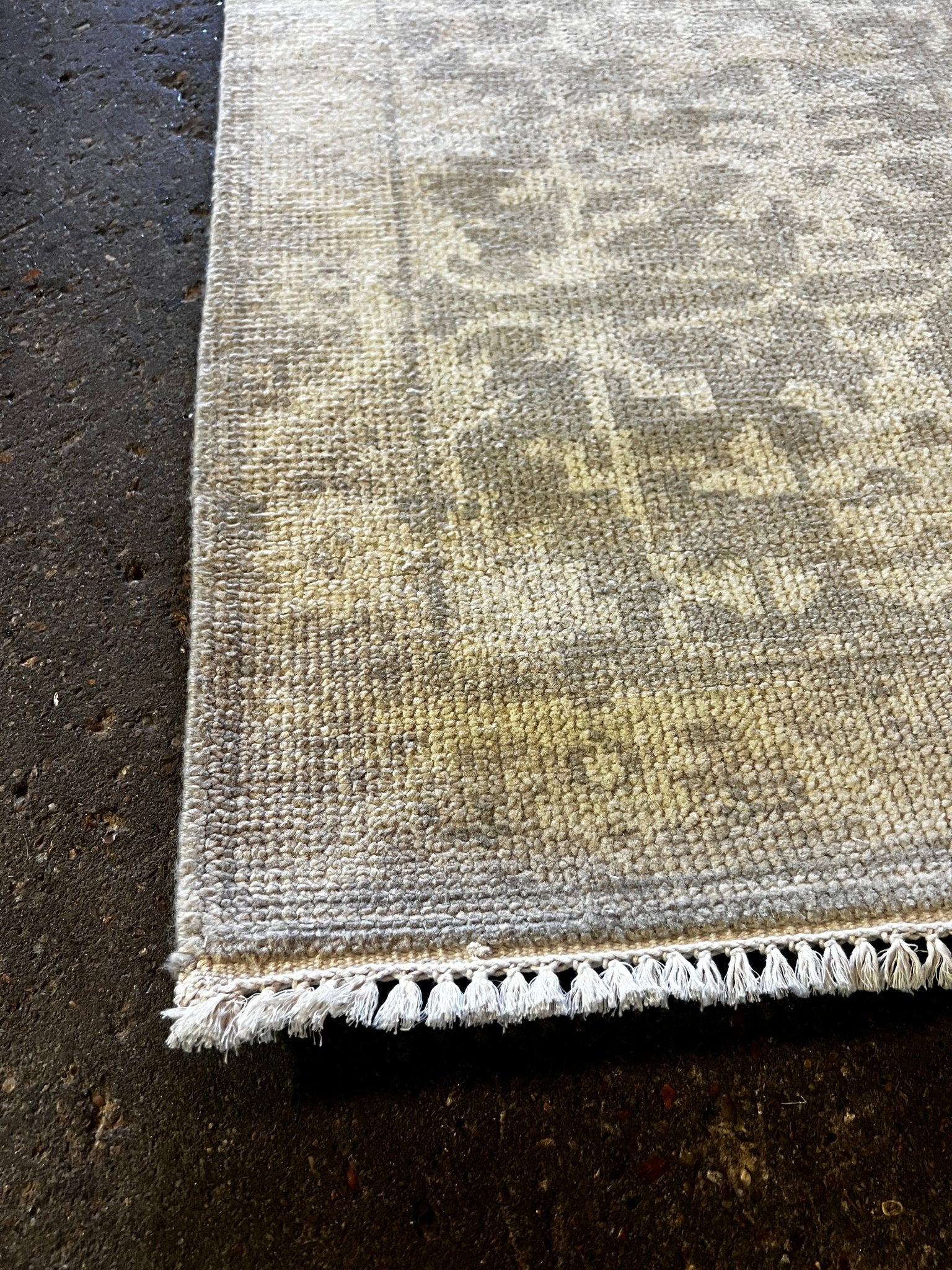 Georgia 2.6x15.6 Hand-Knotted Grey & Silver Turkish Oushak | Banana Manor Rug Factory Outlet