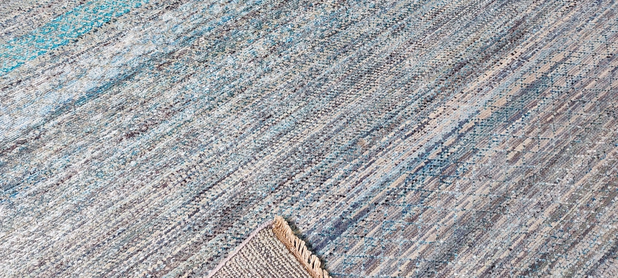 Gert 9x12 Hand-Knotted Blue Mix Modern | Banana Manor Rug Factory Outlet