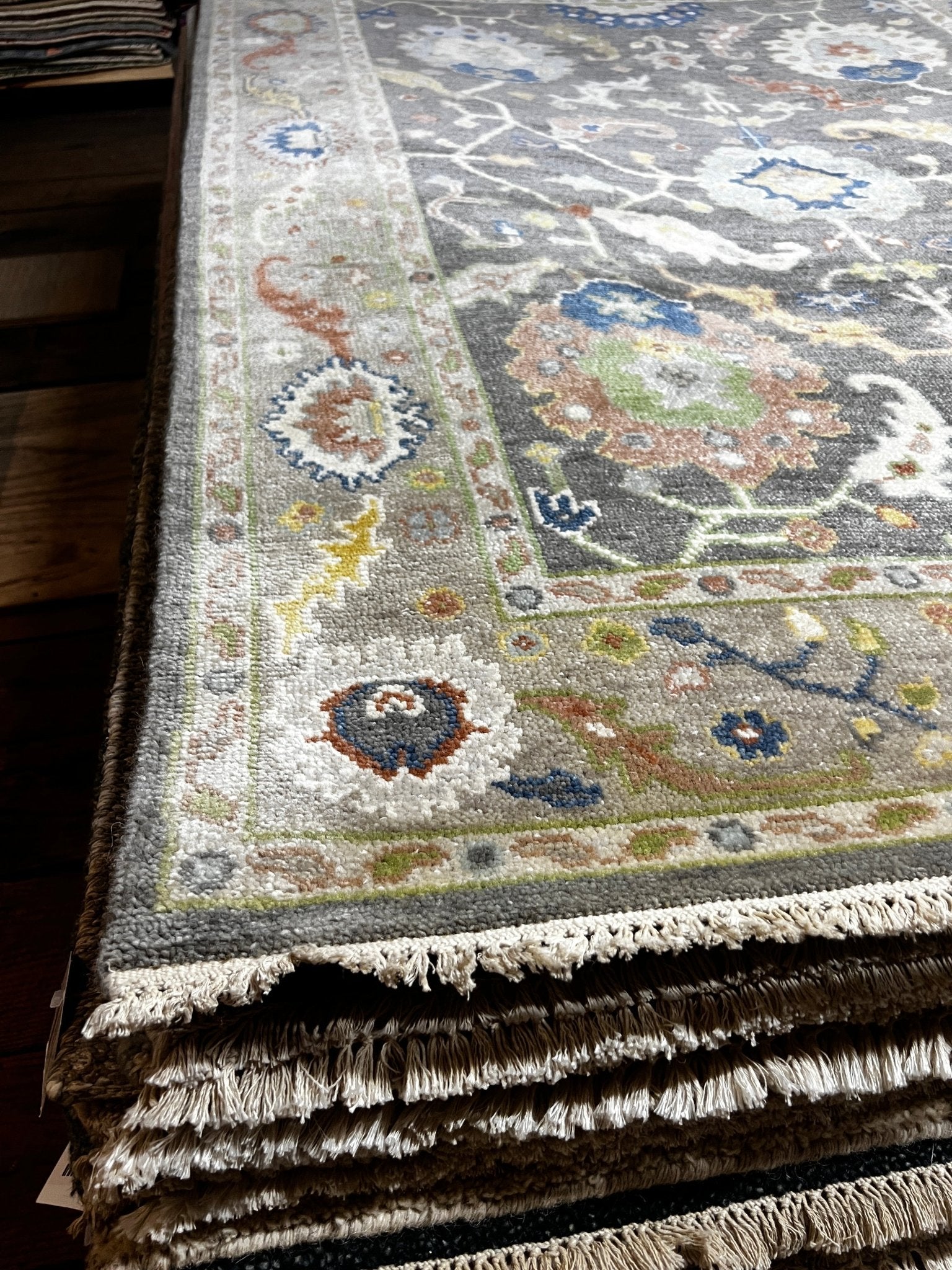 Gessica 5x7 Grey & Tan Oushak | Banana Manor Rug Factory Outlet