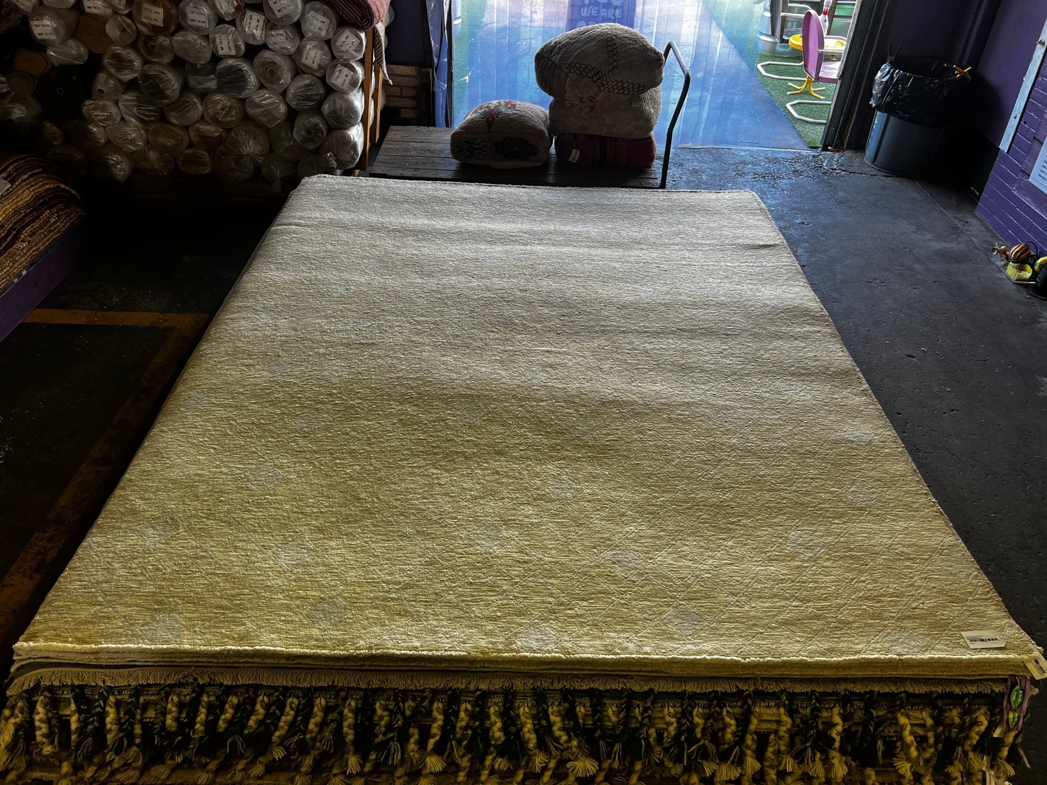 Gia 7.9x9.6 Beige & Ivory Abstract | Banana Manor Rug Factory Outlet