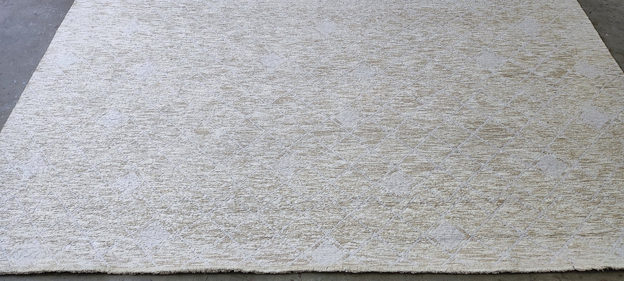 Gia 7.9x9.6 Beige & Ivory Abstract Oushak | Banana Manor Rug Factory Outlet