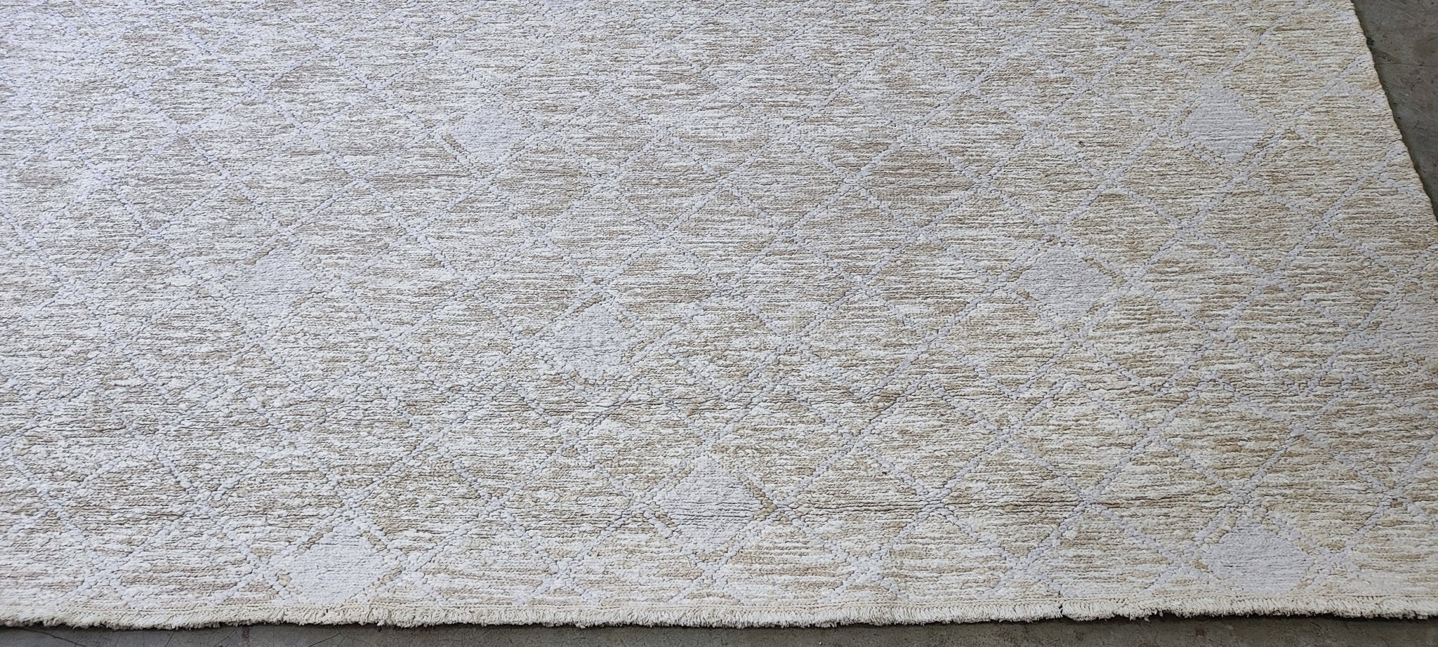 Gia 7.9x9.6 Beige & Ivory Abstract Oushak | Banana Manor Rug Factory Outlet