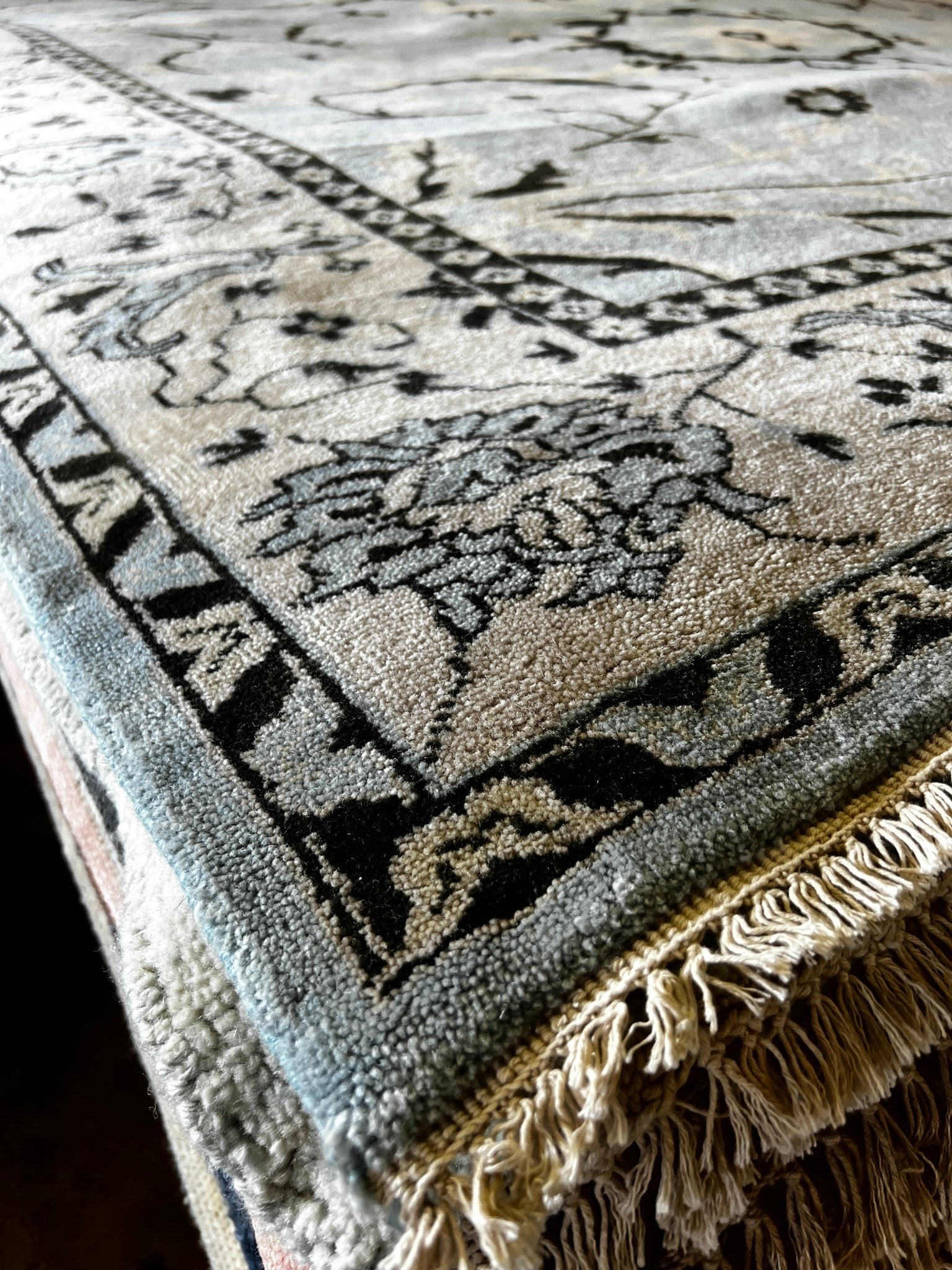 Gila 9x12 Hand-Knotted Light Blue & Beige Oushak | Banana Manor Rug Factory Outlet