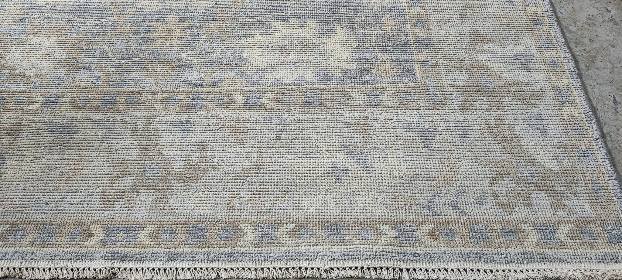 Gina 8x10.3 Hand-Knotted Silver & Grey Oushak | Banana Manor Rug Factory Outlet