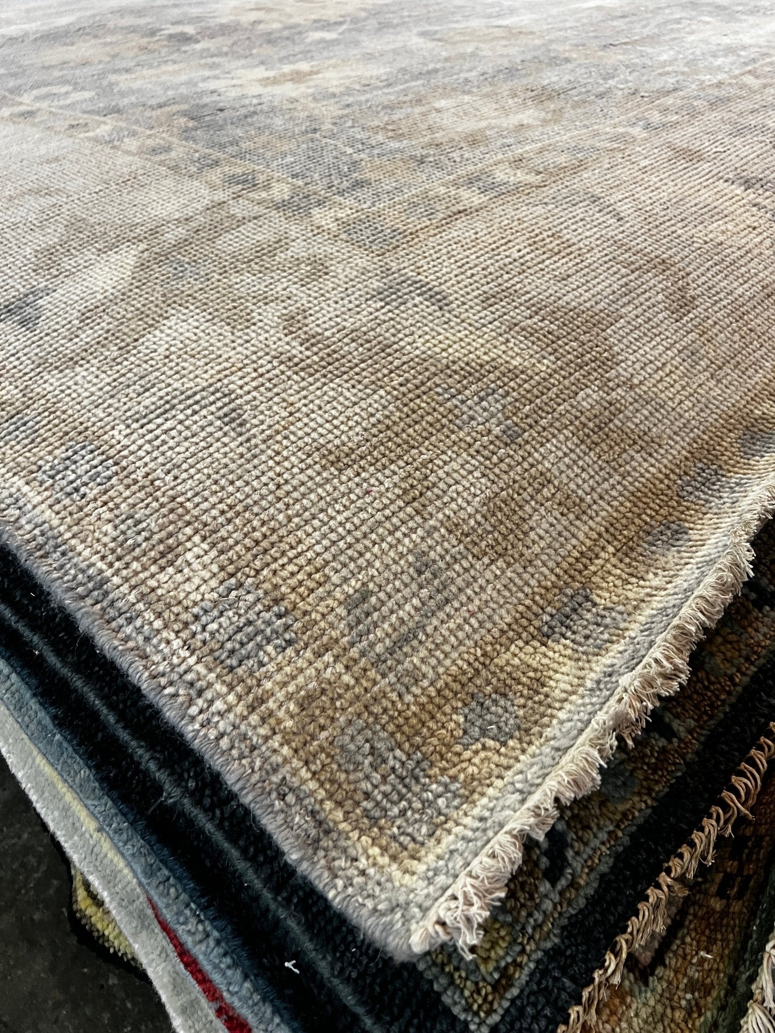 Gina 8x10.3 Hand-Knotted Silver & Grey Oushak | Banana Manor Rug Factory Outlet