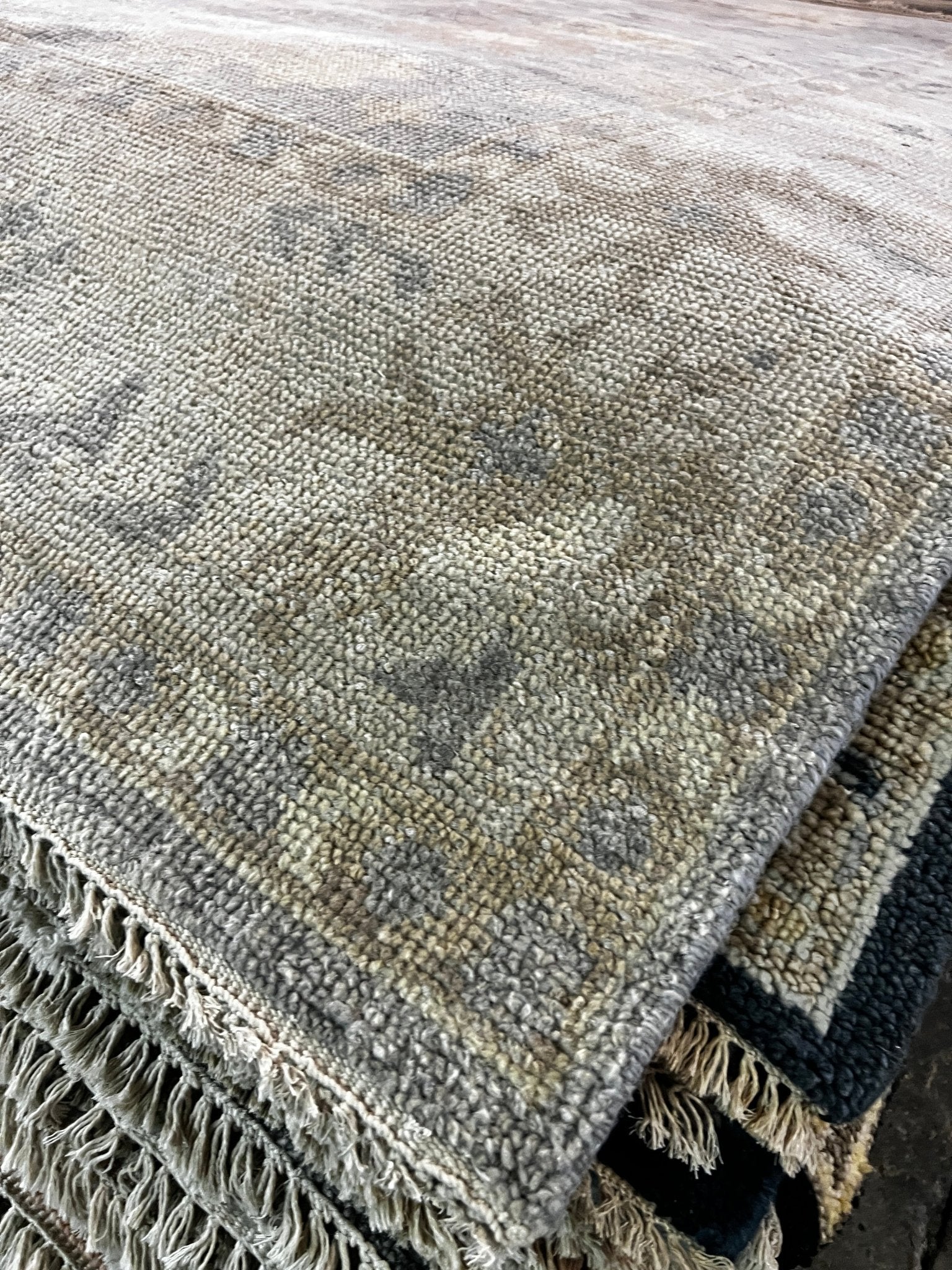 Gina 8x10.3 Hand-Knotted Silver & Grey Oushak | Banana Manor Rug Factory Outlet