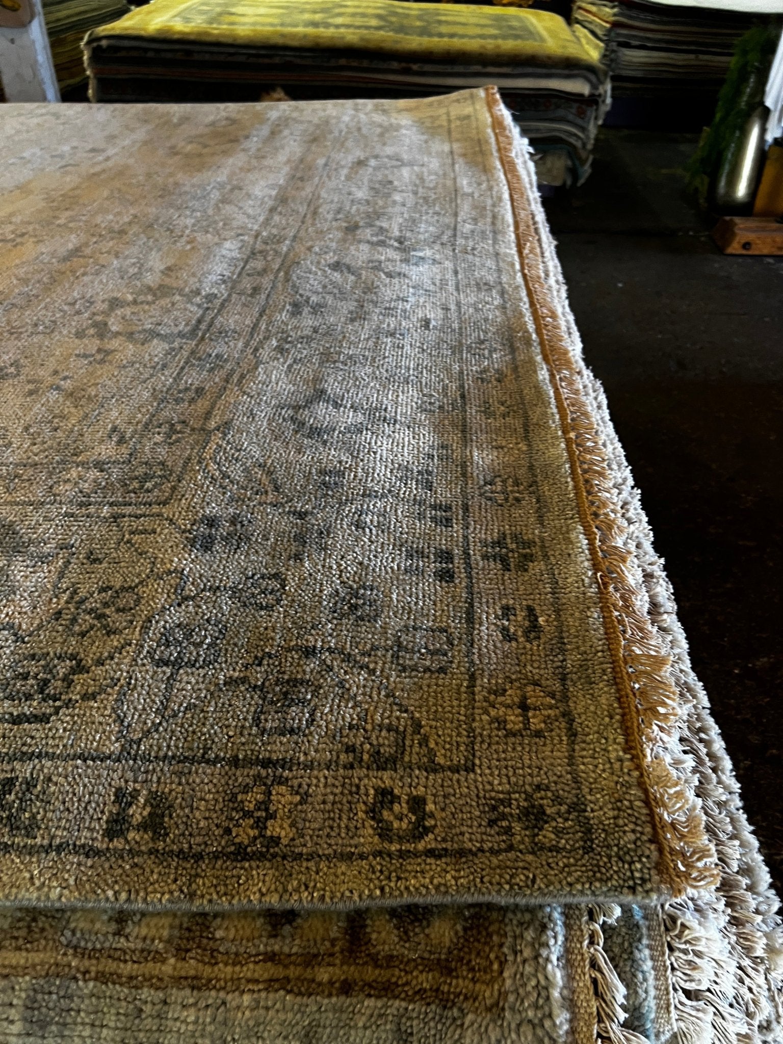 Gina Von Amberg 8x10.3 Hand-Knotted Light Green Oushak | Banana Manor Rug Factory Outlet