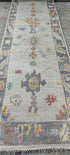 Ginette Hand Knotted Grey Turkish Oushak Runner (Multiple Sizes) | Banana Manor Rug Factory Outlet