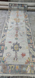 Ginette Hand Knotted Grey Turkish Oushak Runner (Multiple Sizes) | Banana Manor Rug Factory Outlet