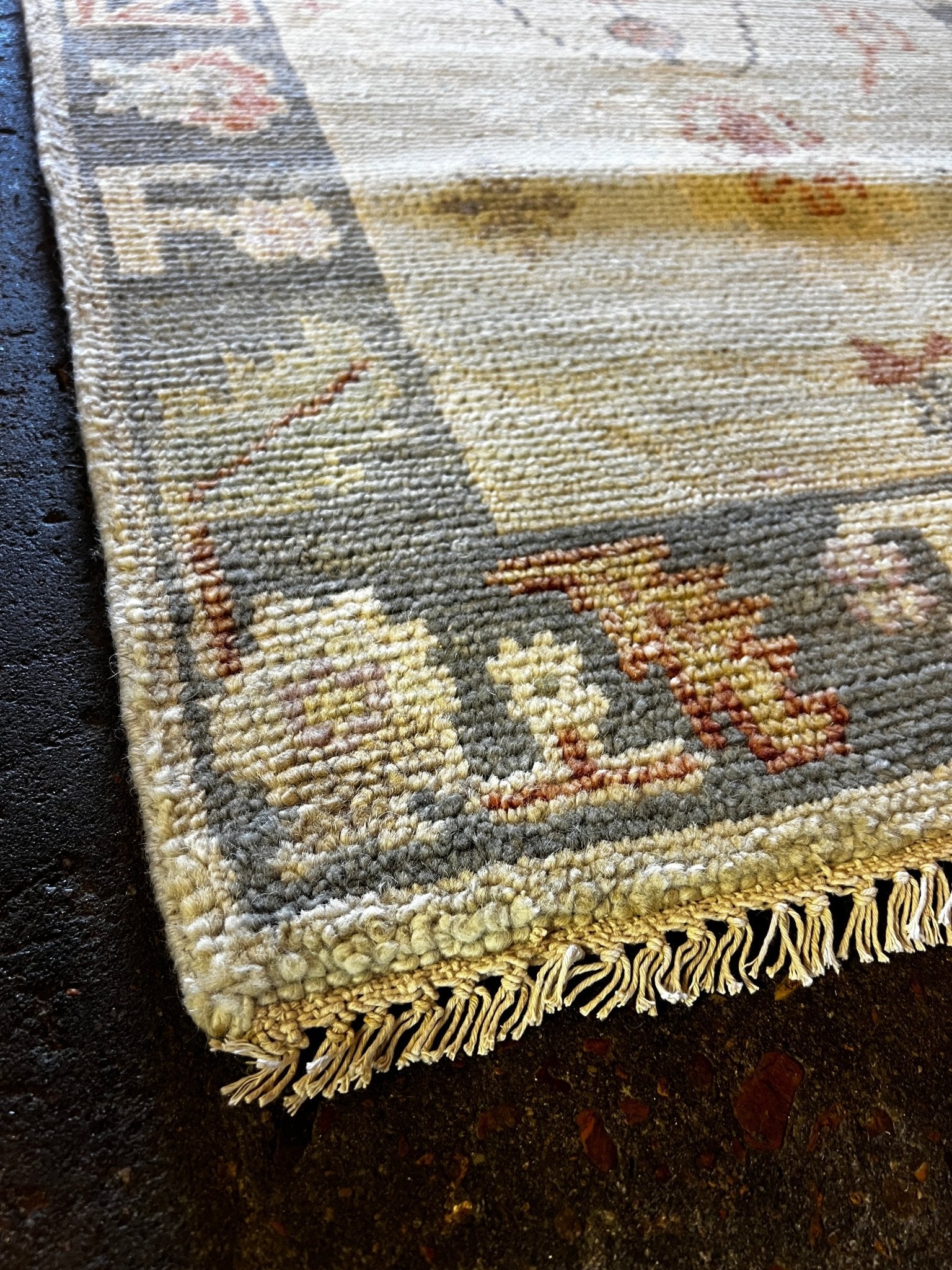 Ginette Hand-Knotted Grey Turkish Oushak Runner (Multiple Sizes) | Banana Manor Rug Factory Outlet