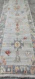 Ginette Hand Knotted Grey Turkish Oushak Runner (Multiple Sizes) | Banana Manor Rug Factory Outlet