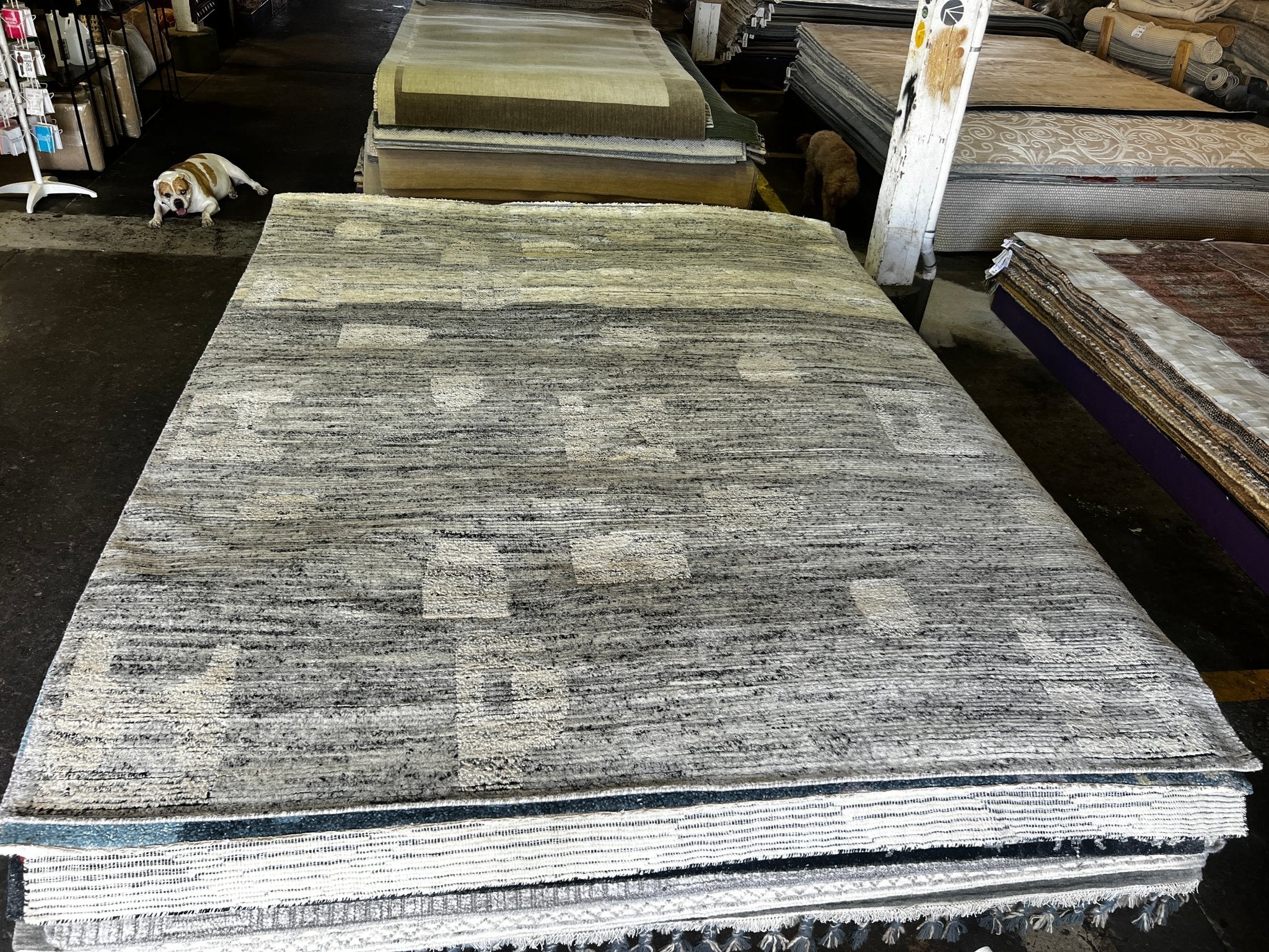 Ginevra 7.9x9.9 Natural Grey Abstract | Banana Manor Rug Factory Outlet