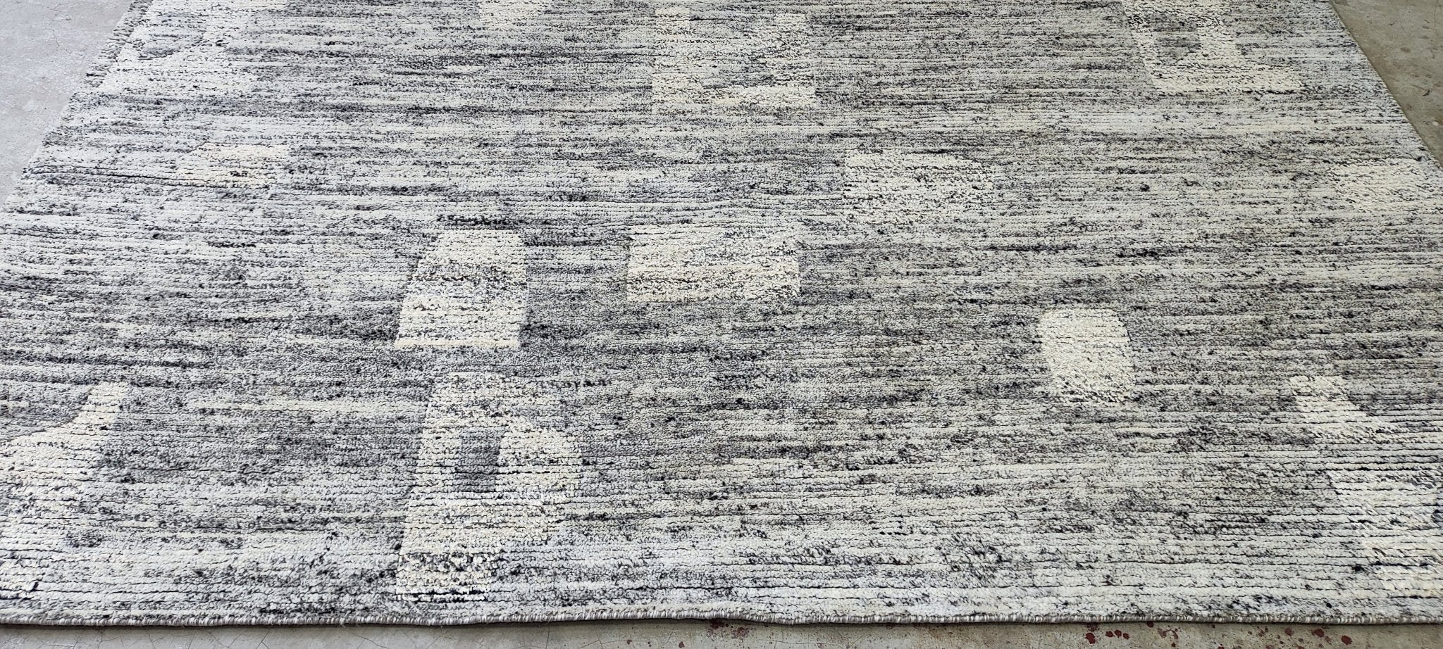 Ginevra 7.9x9.9 Natural Grey Abstract Oushak | Banana Manor Rug Factory Outlet