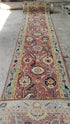 Ginger 2.9x12.6 Pink and Blue Hand-Knotted Oushak Runner | Banana Manor Rug Factory Outlet