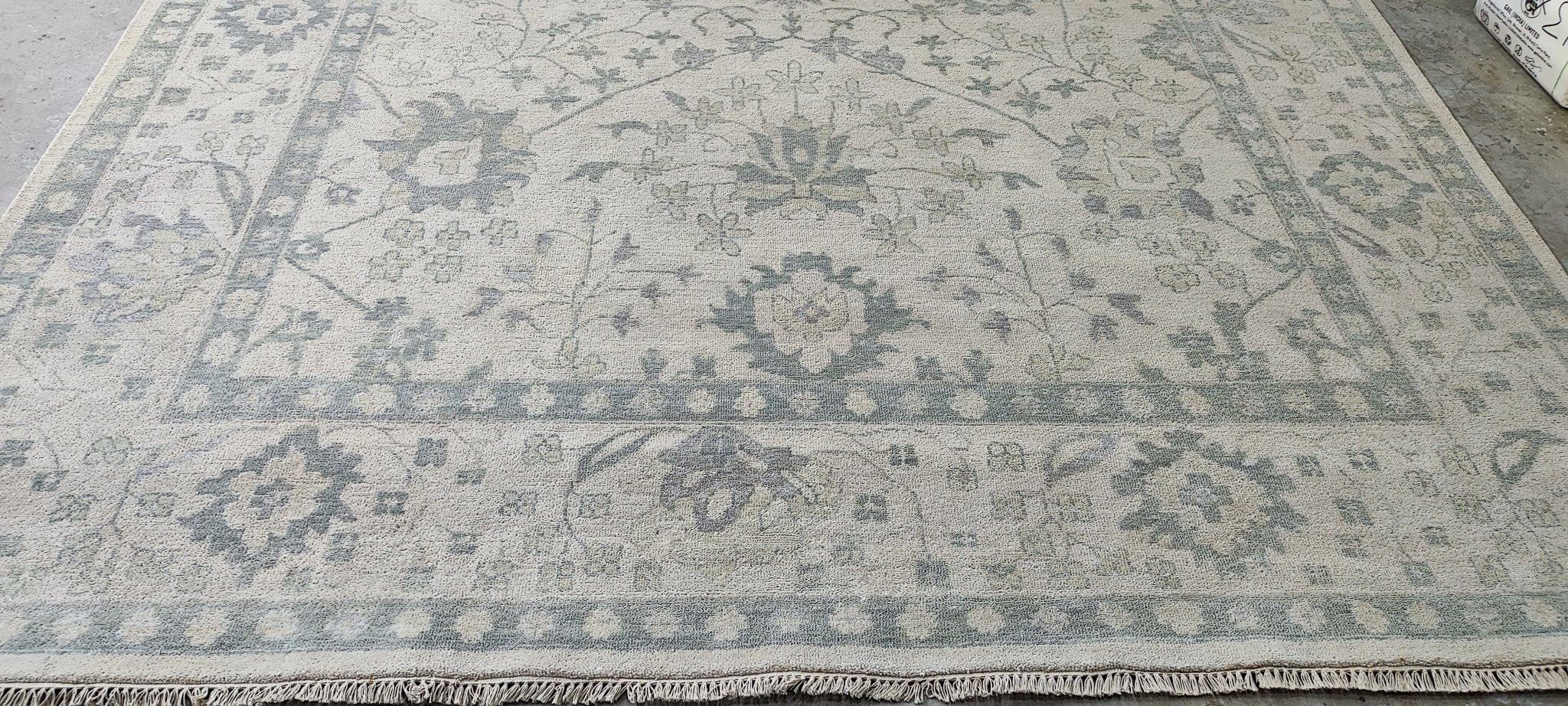 Giustina 9x12 Ivory on Ivory Oushak | Banana Manor Rug Factory Outlet