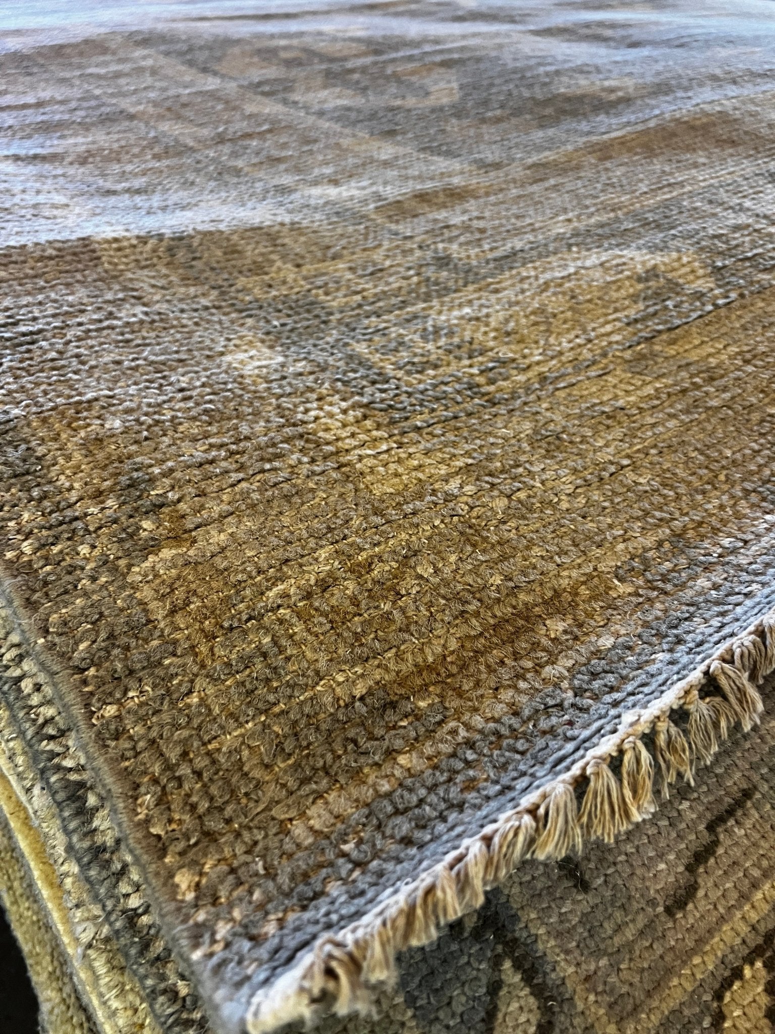 Gladys 8x9.9 Hand-Knotted Silver & Grey Oushak | Banana Manor Rug Factory Outlet