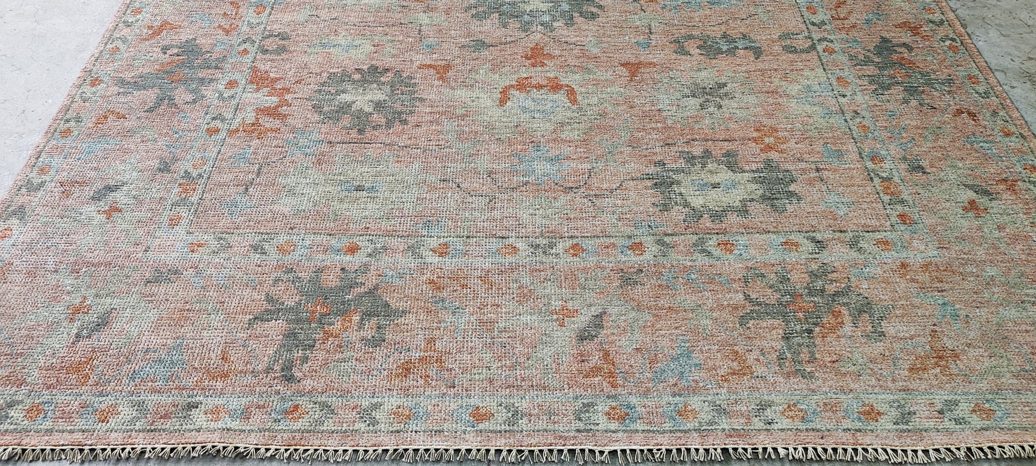 Graddy 8x10 Hand Knotted Rust on Rust Oushak | Banana Manor Rug Factory Outlet