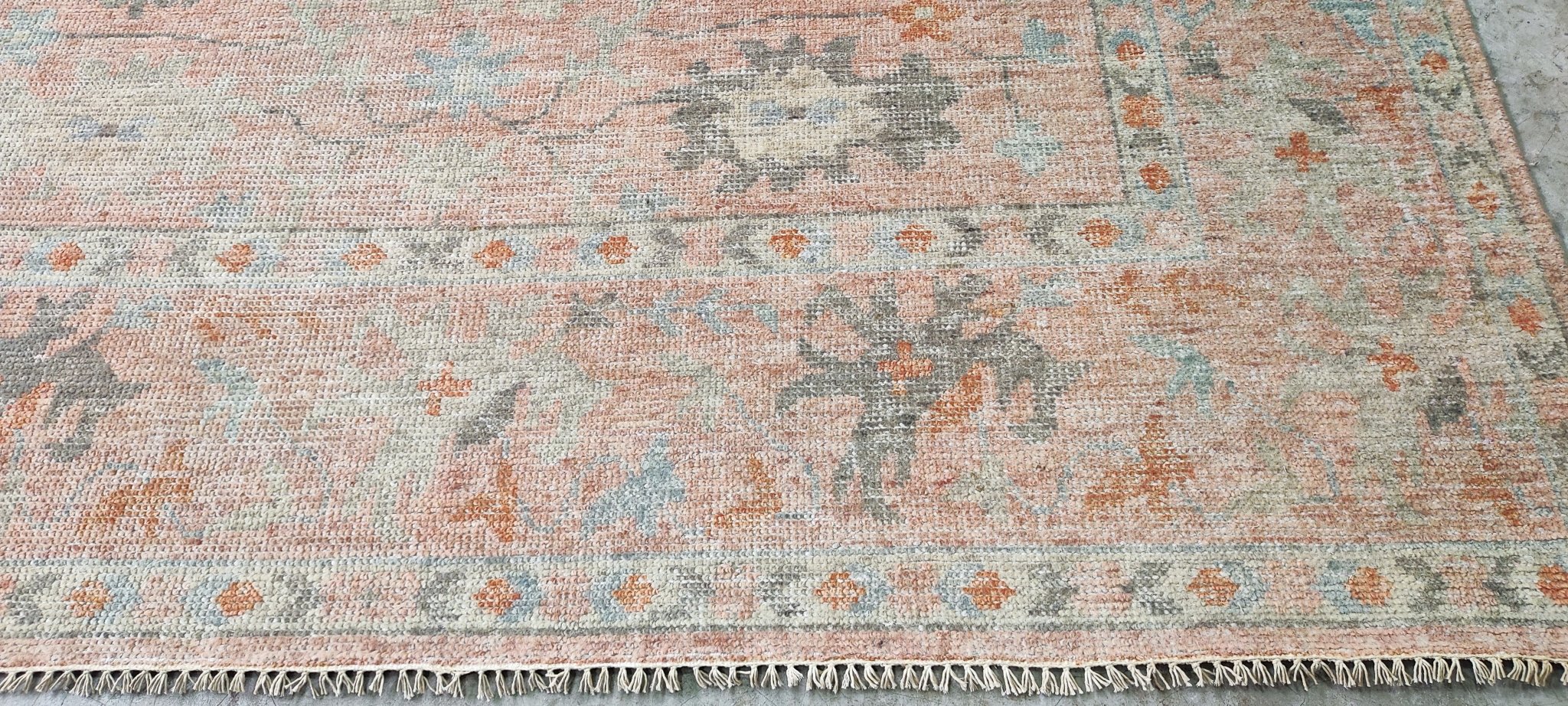 Graddy 8x10 Hand Knotted Rust on Rust Oushak | Banana Manor Rug Factory Outlet