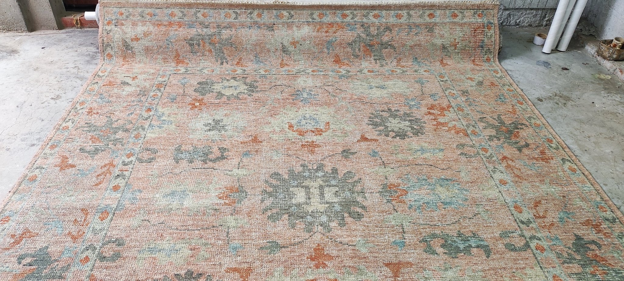 Graddy 8x10 Hand Knotted Rust on Rust Oushak | Banana Manor Rug Factory Outlet