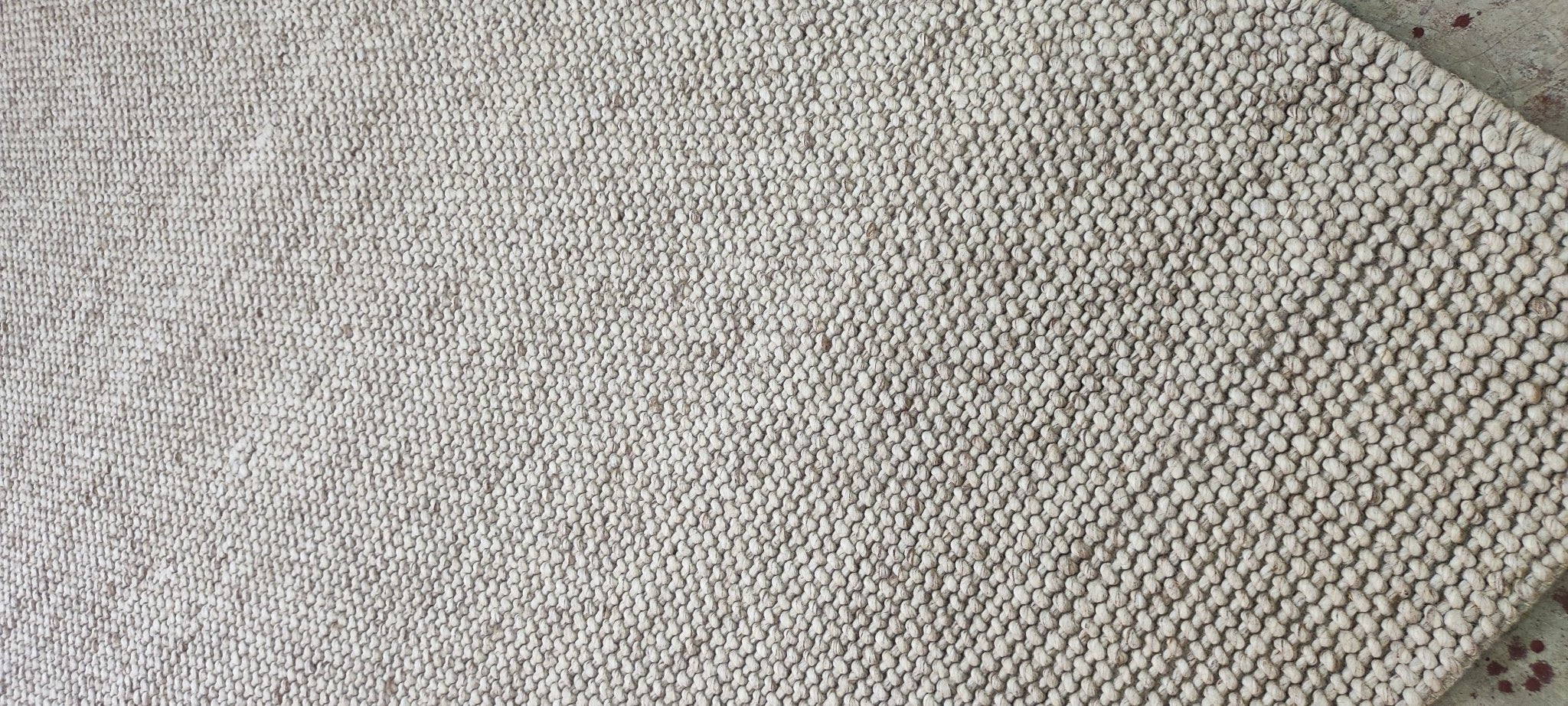 Greg 6.3x9.3 Handwoven Wool Durrie Natural Textured | Banana Manor Rug Factory Outlet