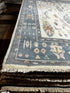 Greta 5x7 Ivory & Blue Oushak | Banana Manor Rug Factory Outlet