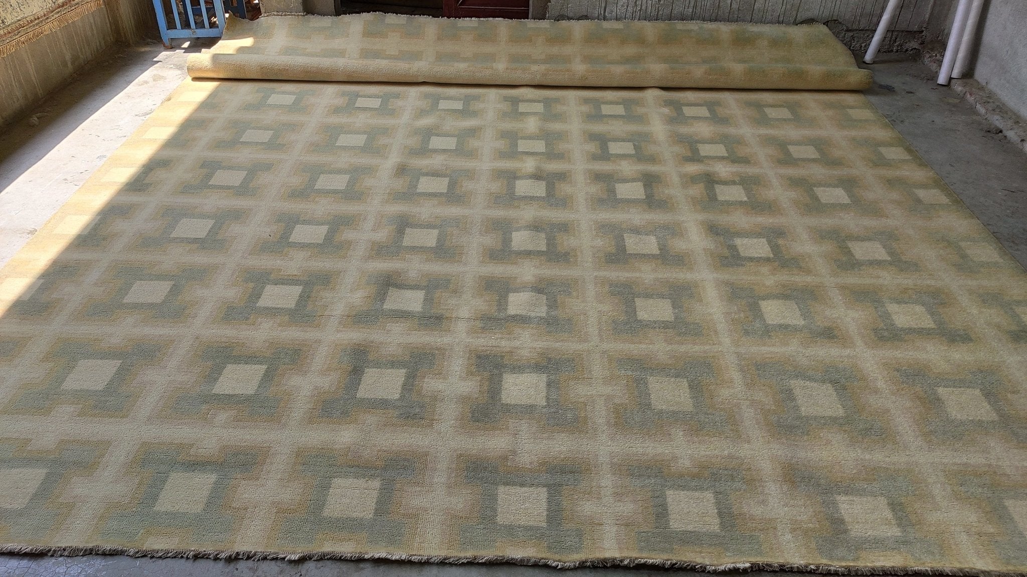 Greta Gynt 12x15 Beige and Brown Hand-Knotted Modern Rug | Banana Manor Rug Company