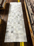 Grey and White Checkerboard Cowhide Runner 2.5x8 | Banana Manor Rug Factory Outlet