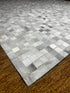 Grey and White Patched Cowhide Rug 8.1x10 | Banana Manor Rug Company