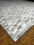 Grey and White Patchworked Cowhide Rug 8.1x10 | Banana Manor Rug Company