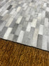 Grey and White Patchworked Cowhide Rug 8.1x10 | Banana Manor Rug Company