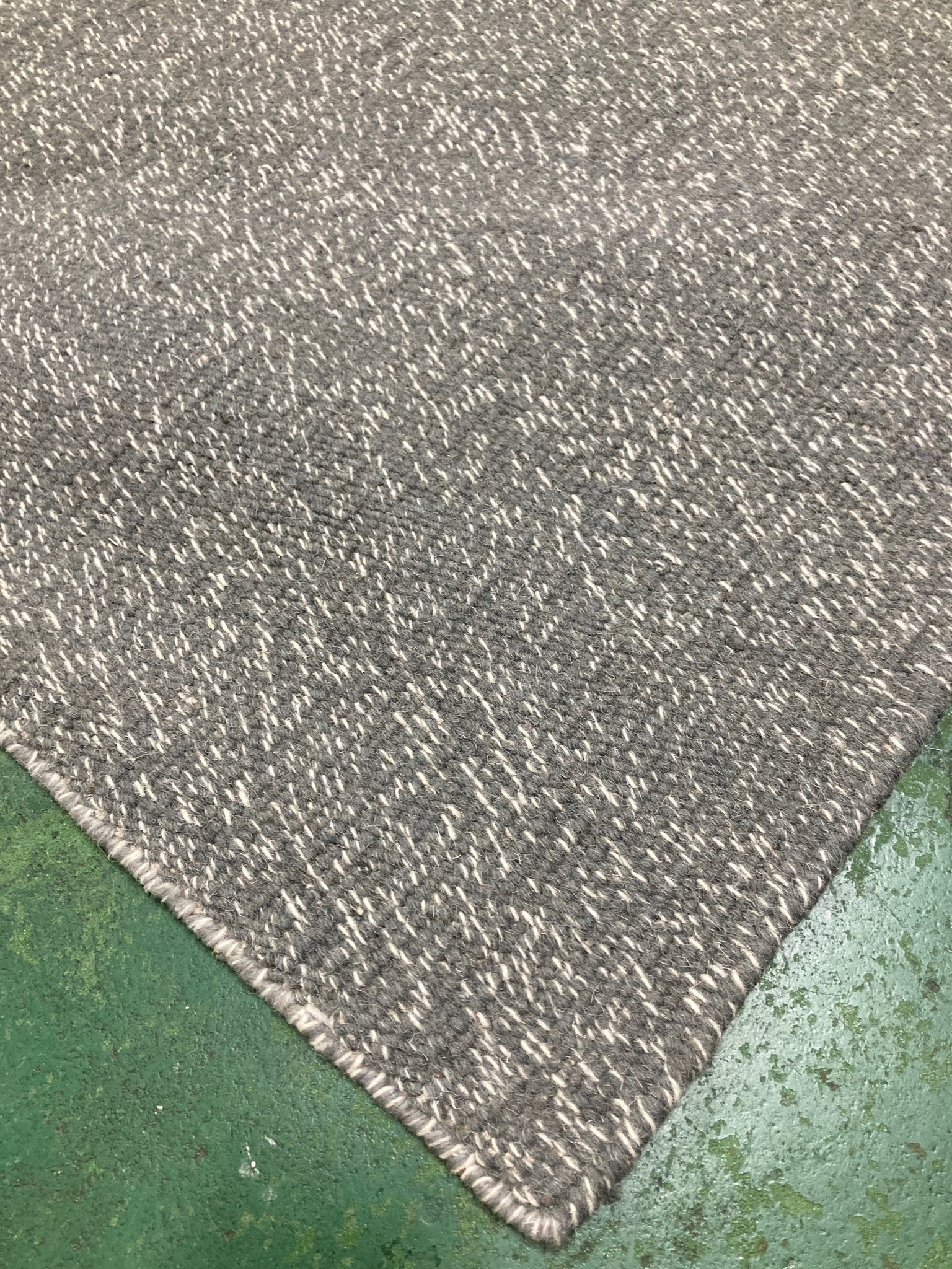 Grey Handwoven 4x5.6 Durrie Rug | Banana Manor Rug Company