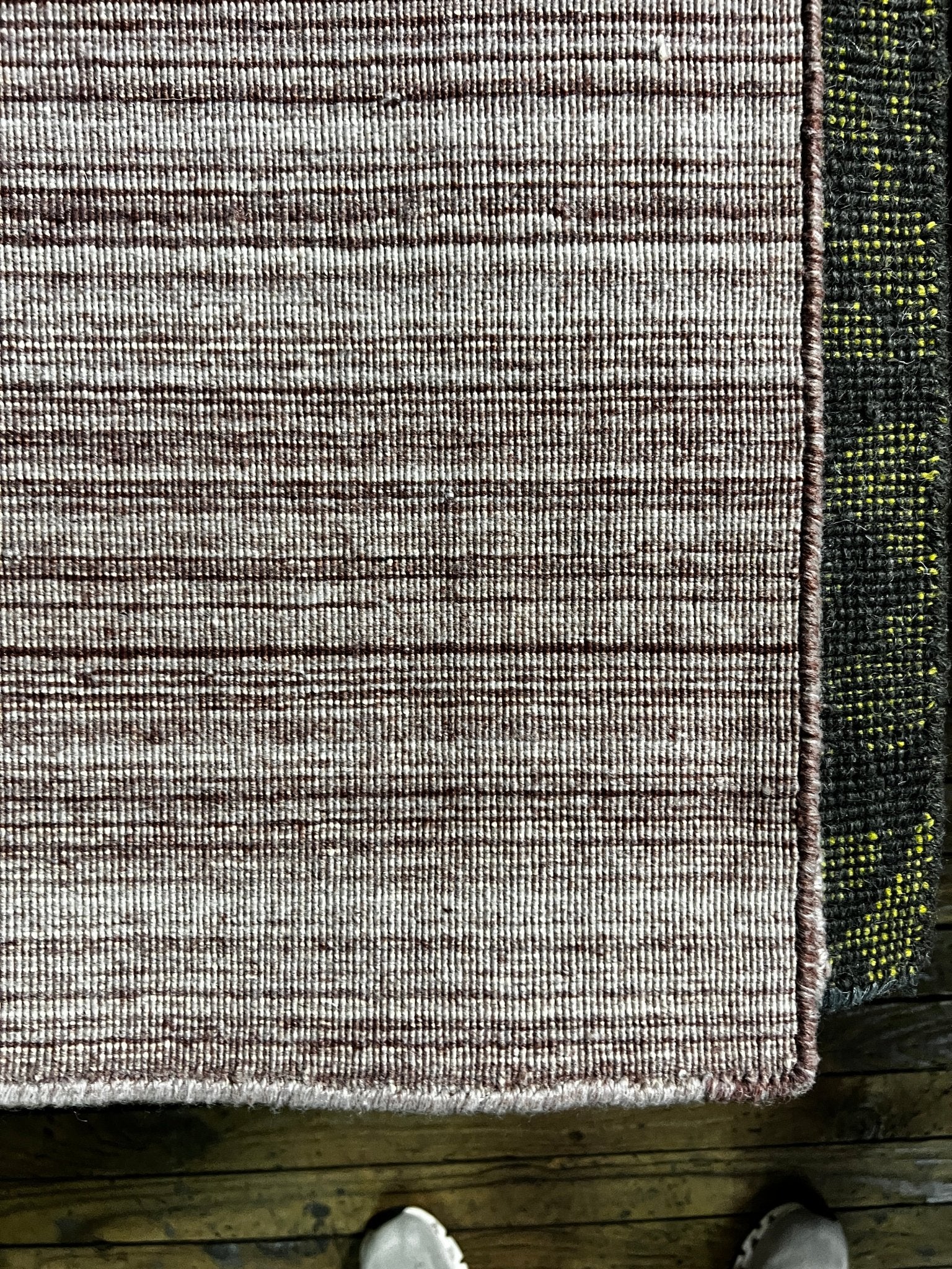 Gus Yale 2.9x6.6 Handwoven Light Pink Striped Runner | Banana Manor Rug Factory Outlet