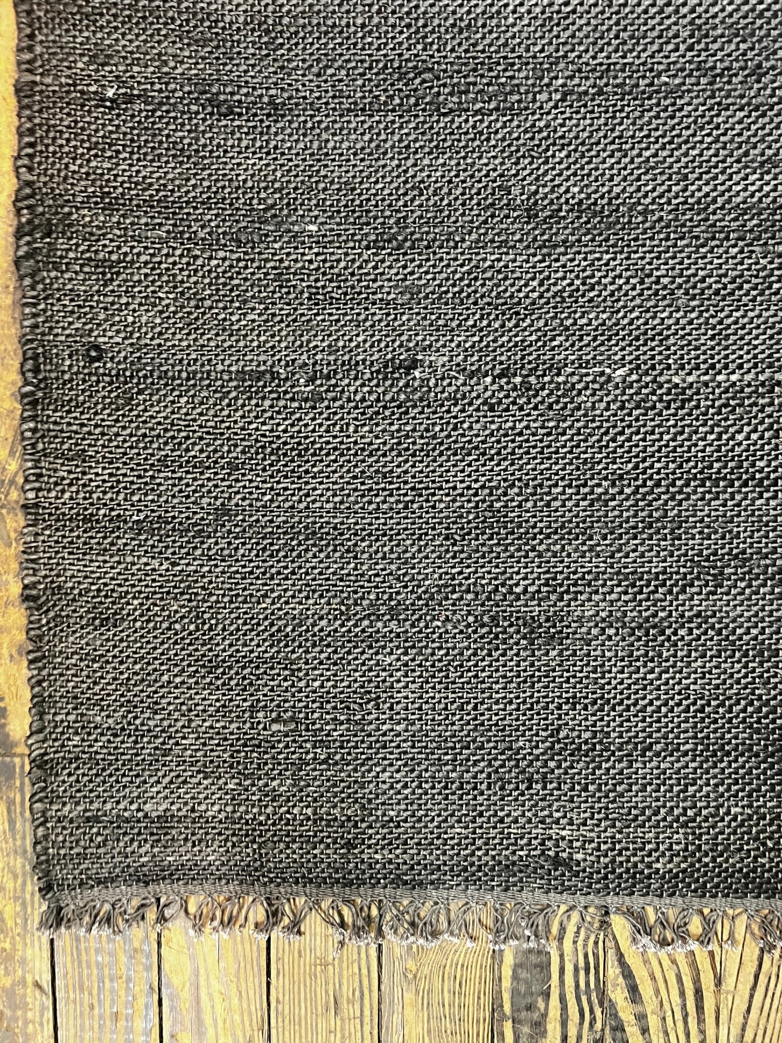 Guy Caballero Handwoven 2.6x8 Black Jute Durrie Runner | Banana Manor Rug Company