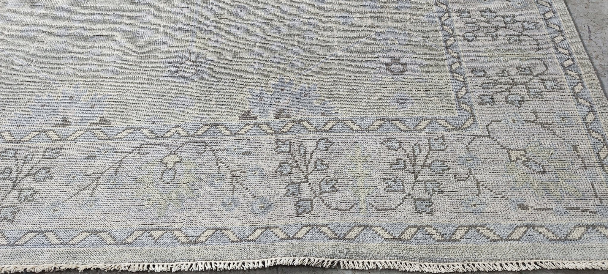 Gypsy Rose Lee 8.3x10 Hand Knotted Tan & Grey Oushak | Banana Manor Rug Factory Outlet