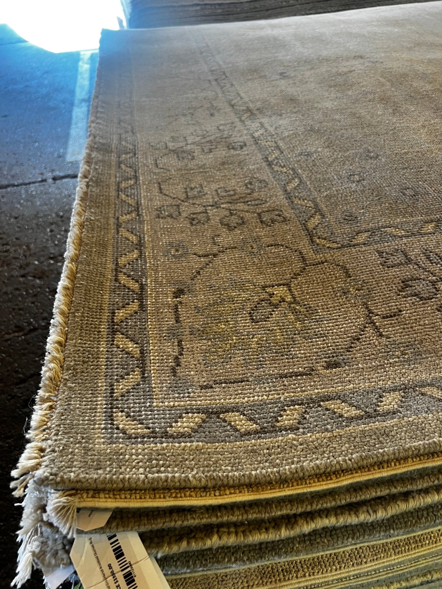 Gypsy Rose Lee 8.3x10 Hand-Knotted Tan & Grey Oushak | Banana Manor Rug Factory Outlet