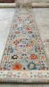 Hande Kodja 2.6x8.3 Grey Hand-Knotted Oushak Runner | Banana Manor Rug Company