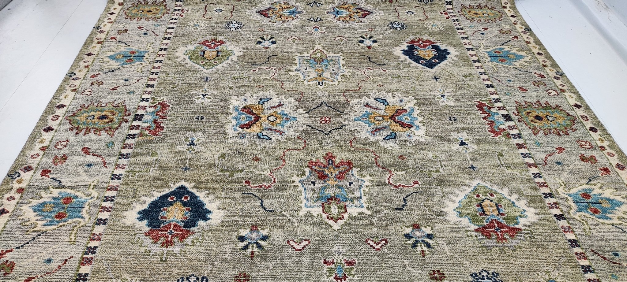 Hattie Adams 9x12 Hand-Knotted Tan Oushak | Banana Manor Rug Factory Outlet