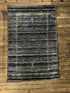 He Who Stares Over Shoulder 3x4.9 Charcoal Handwoven Gabbeh Rug | Banana Manor Rug Factory Outlet