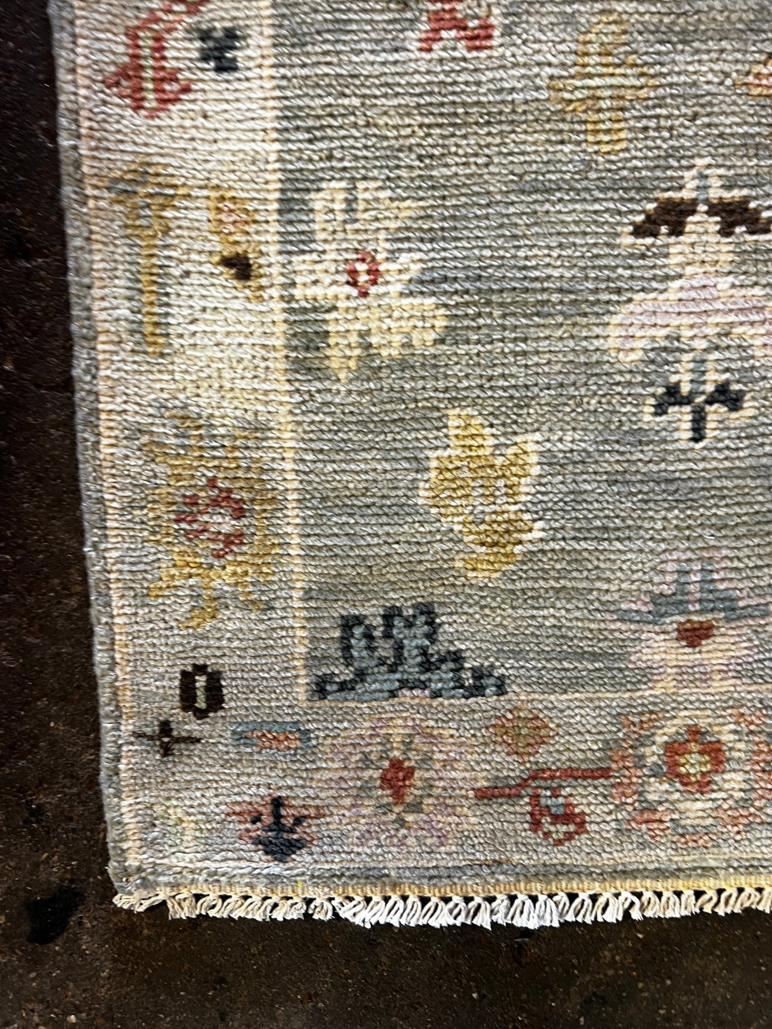 Hilary Hahn 2.6x14.6 Hand-Knotted Grey & Silver Turkish Oushak | Banana Manor Rug Factory Outlet