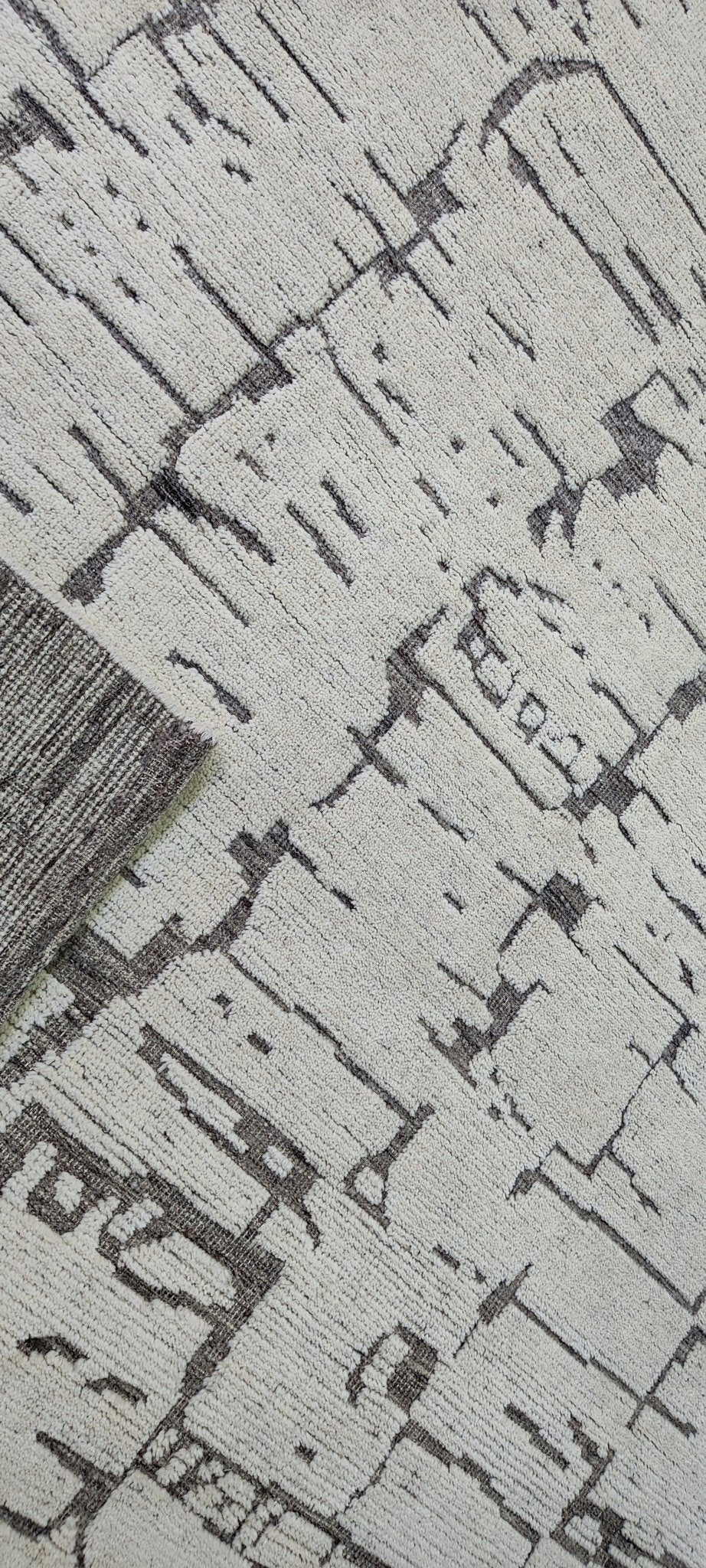 Holden 9x12 Hand-Knotted Ivory & Grey Modern | Banana Manor Rug Factory Outlet