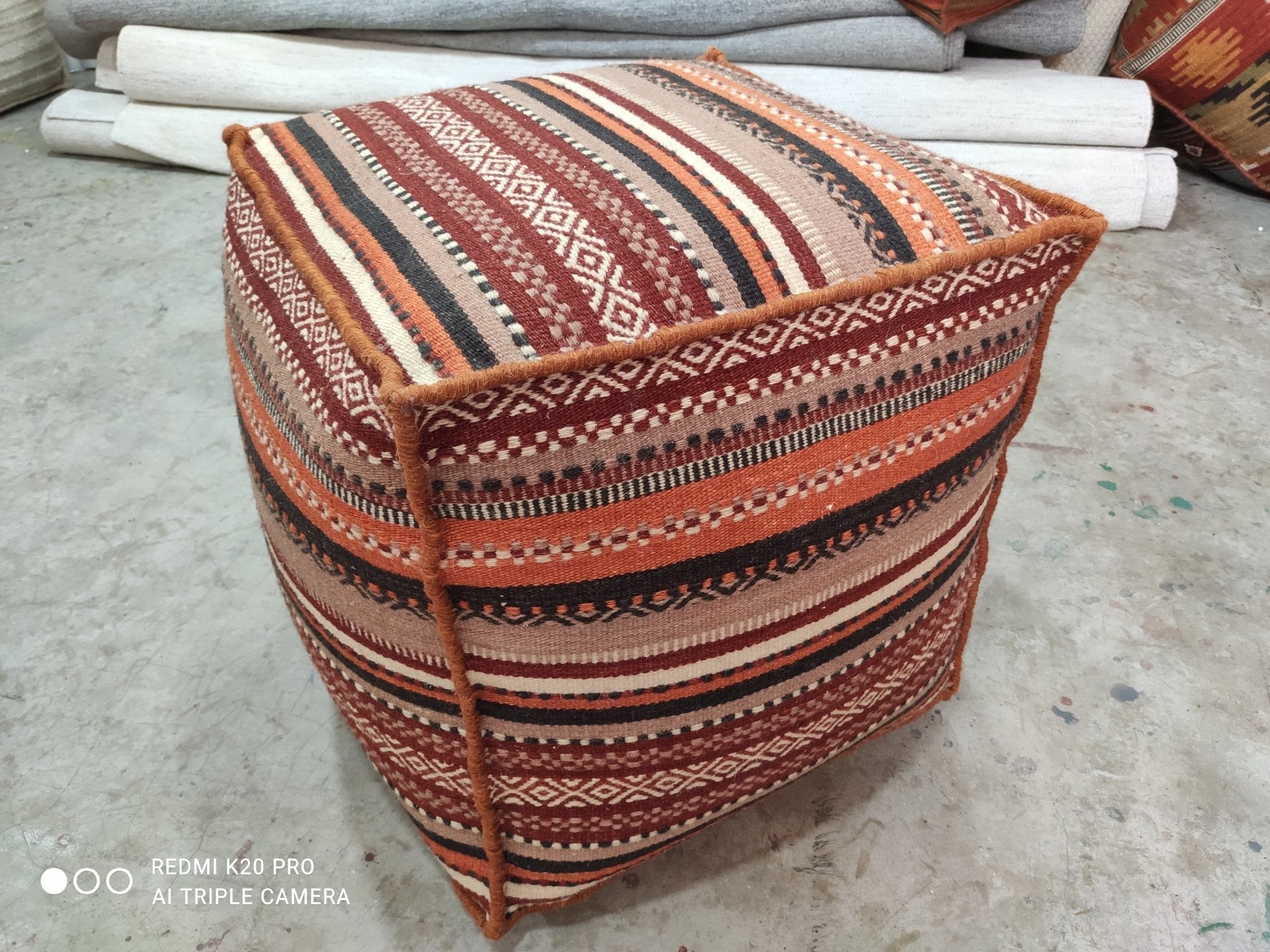 Holidome Handwoven Pouffe | Banana Manor Rug Company