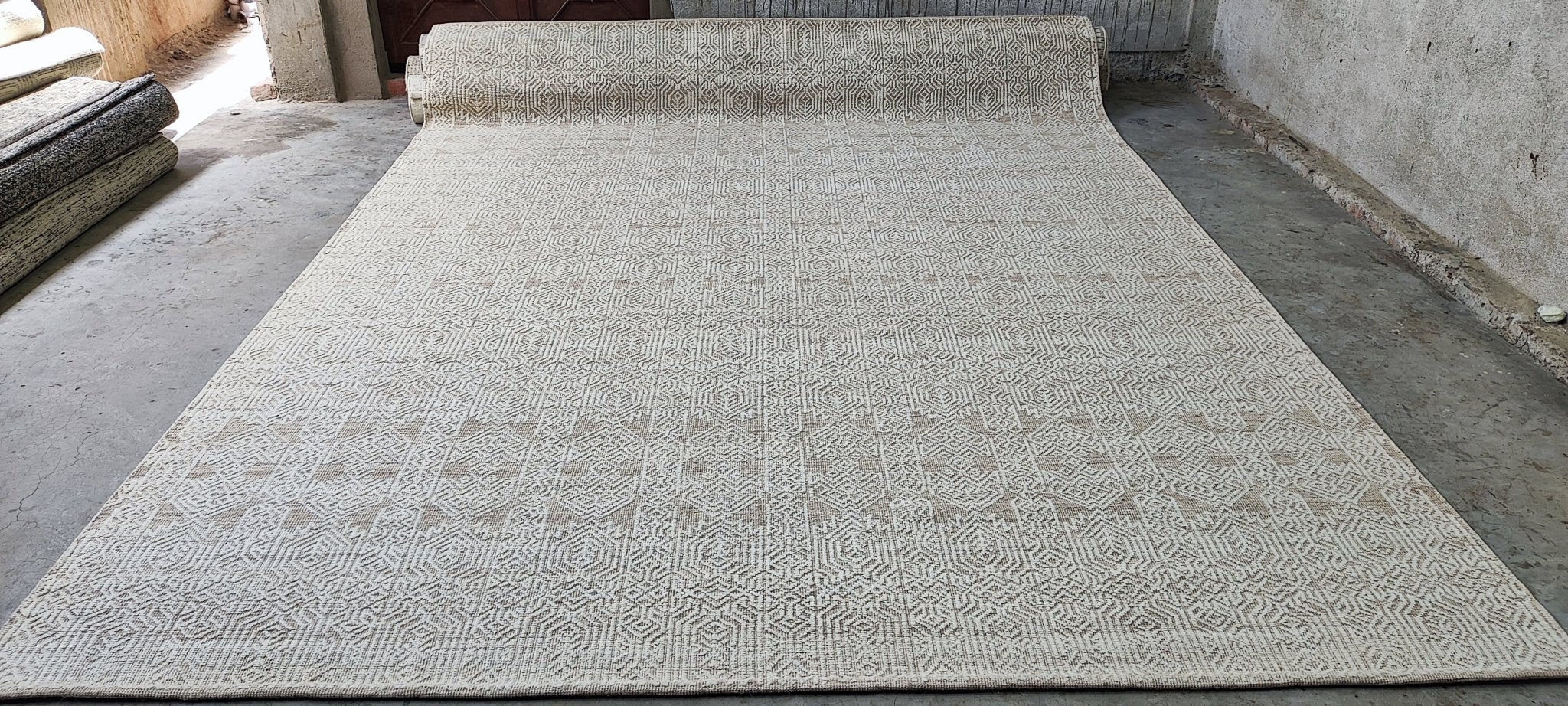 Hossein 9x12 Hand-Knotted Ivory & Camel Modern | Banana Manor Rug Factory Outlet