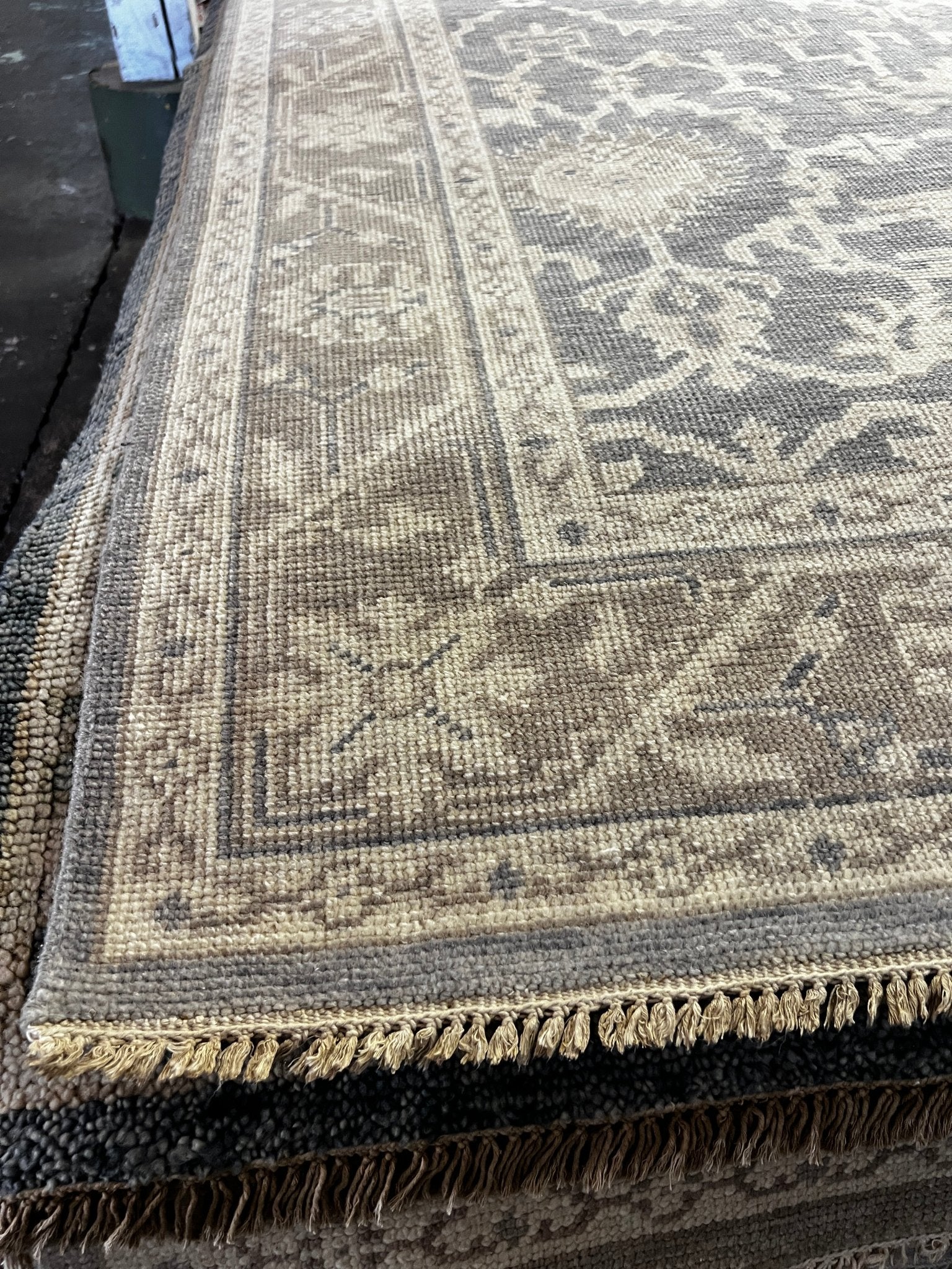 Ida 6x9 Hand-Knotted Silver & Light Rust Turkish Oushak | Banana Manor Rug Factory Outlet