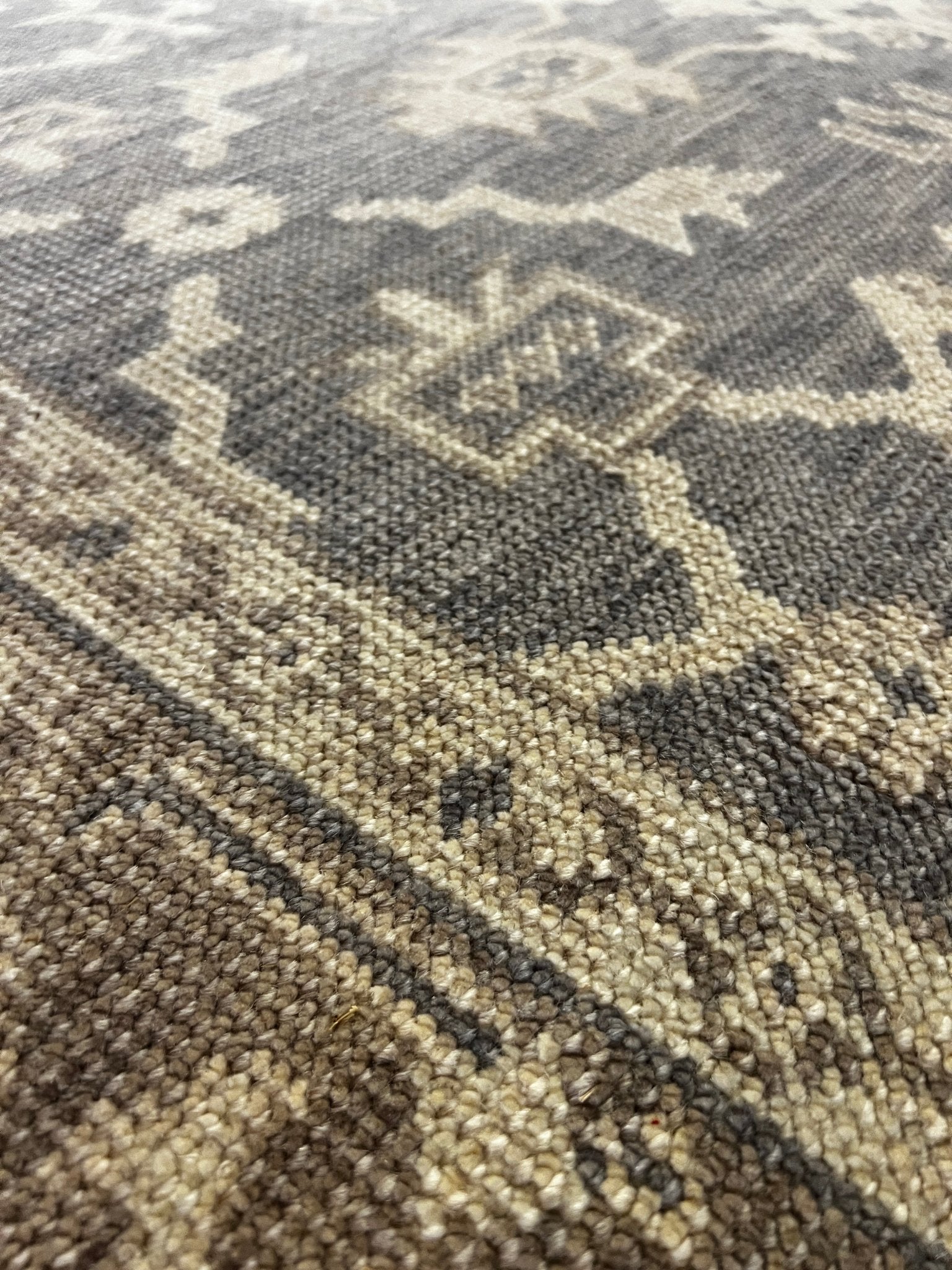 Ida 6x9 Hand-Knotted Silver & Light Rust Turkish Oushak | Banana Manor Rug Factory Outlet